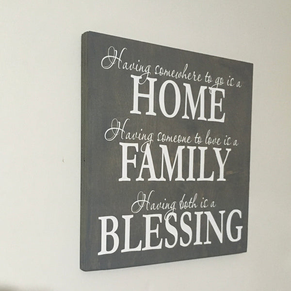 Home & Family Blessings Sign