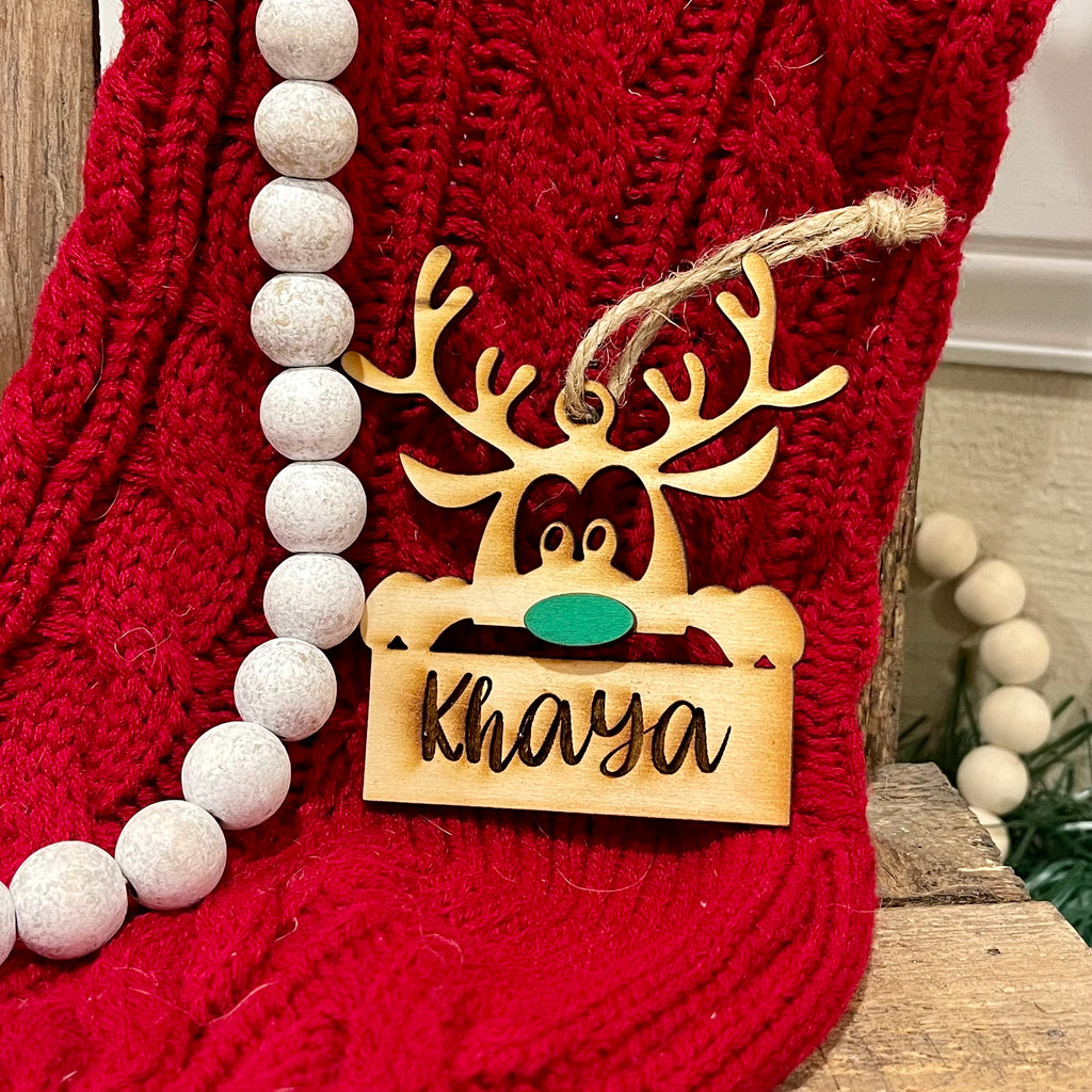 Reindeer Ornament / Stocking Tag
