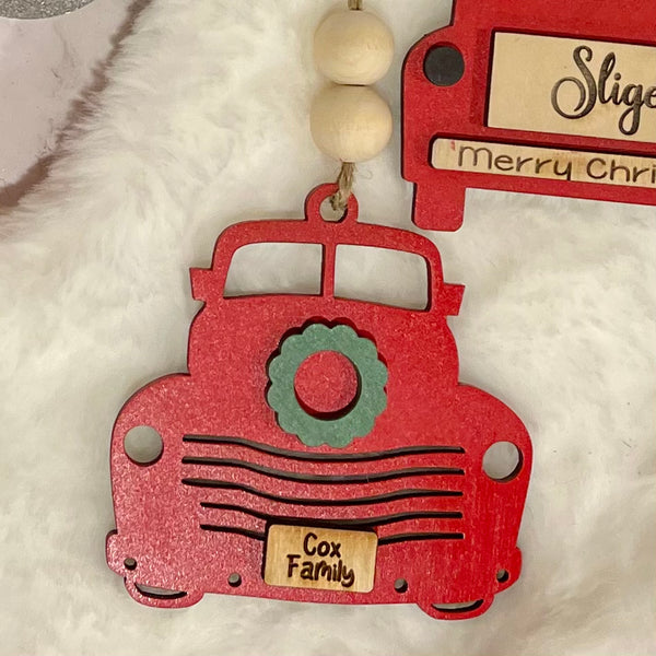 Red Truck Christmas Ornament