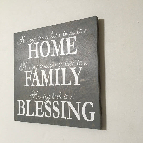 Home & Family Blessings Sign