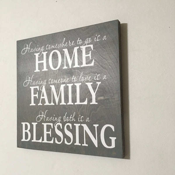 Home & Family Blessings Sign
