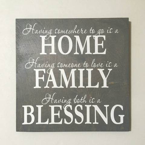 Home & Family Blessings Sign