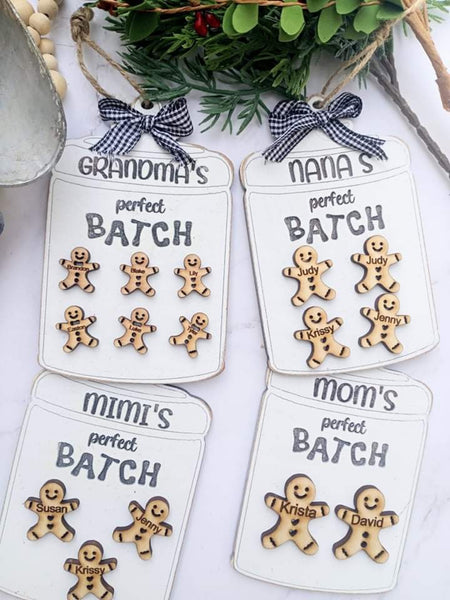 Personalized Gingerbread Family Ornaments